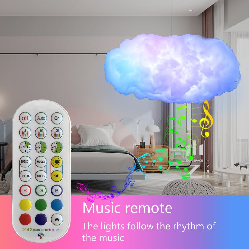 3D RGBIC Cloud Light - USB Powered with APP Control, Music Synchronization, and Lightning Simulation for Bedroom Ambiance - ThingsThatMakeSense