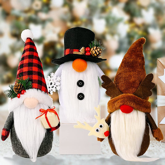 Christmas Gnomes | Snowman, Santa, and Reindeer - ThingsThatMakeSense