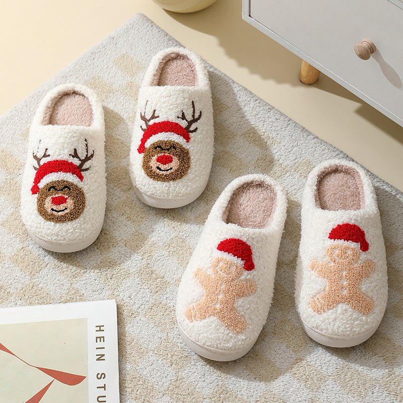 Christmas Slippers | Santa Claus | Reindeer | Gingerbread Man | Christmas Tree | Fox - ThingsThatMakeSense