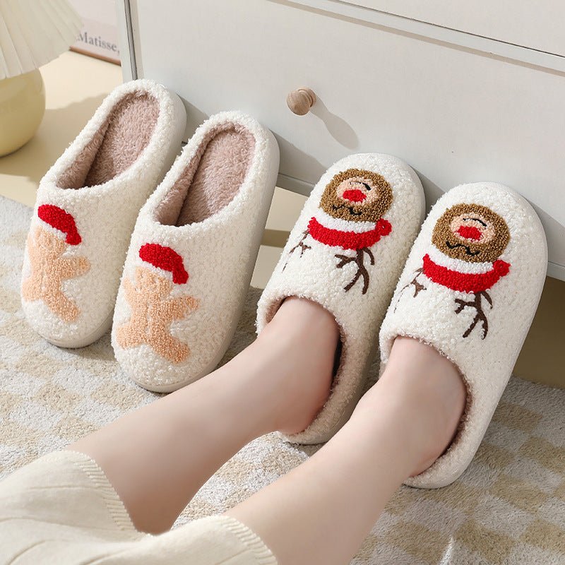 Christmas Slippers | Santa Claus | Reindeer | Gingerbread Man | Christmas Tree | Fox - ThingsThatMakeSense