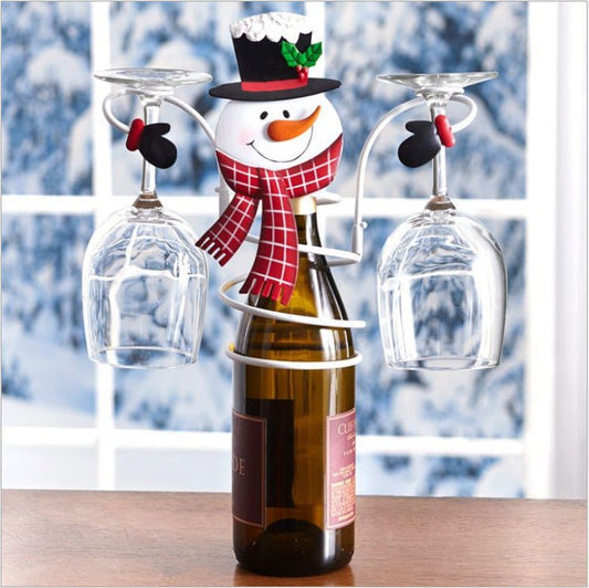 Christmas Wine Bottle and Wine Glass Holder - ThingsThatMakeSense