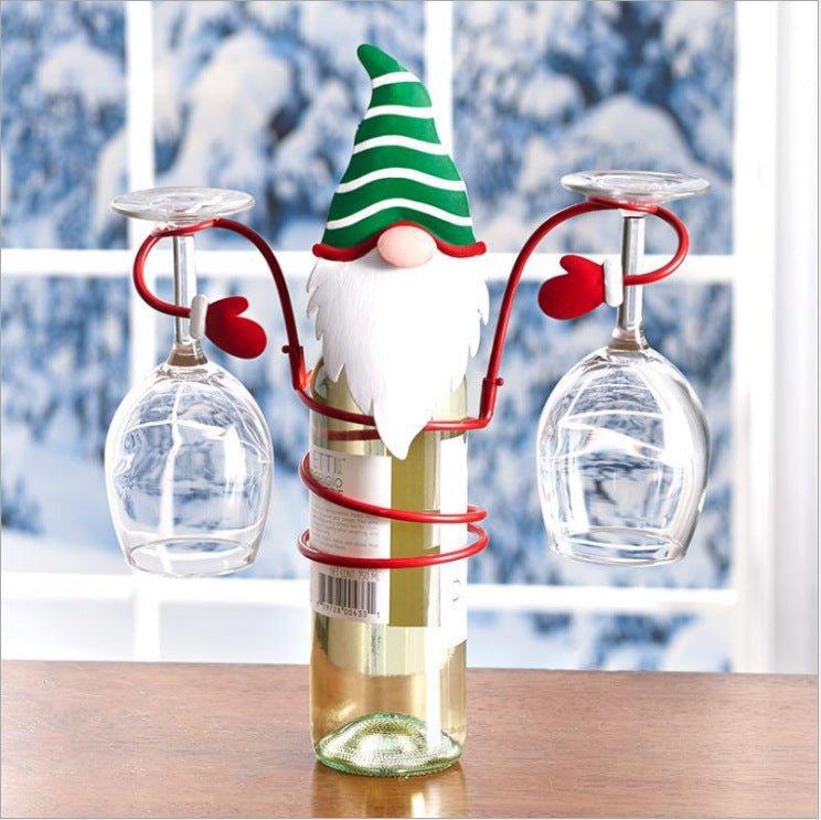 Christmas Wine Bottle and Wine Glass Holder - ThingsThatMakeSense