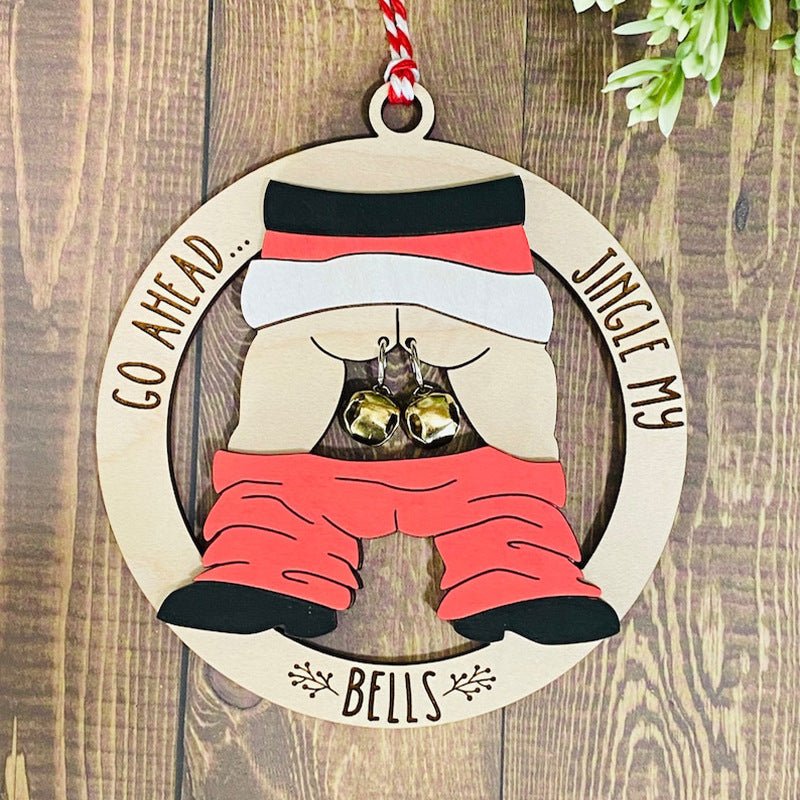 Funny Jingle Balls Santa Christmas Ornament - ThingsThatMakeSense