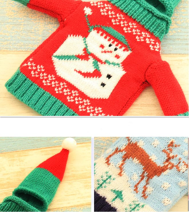 Knitted Ugly Christmas Sweater for Wine Bottle - ThingsThatMakeSense