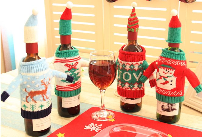 Knitted Ugly Christmas Sweater for Wine Bottle - ThingsThatMakeSense