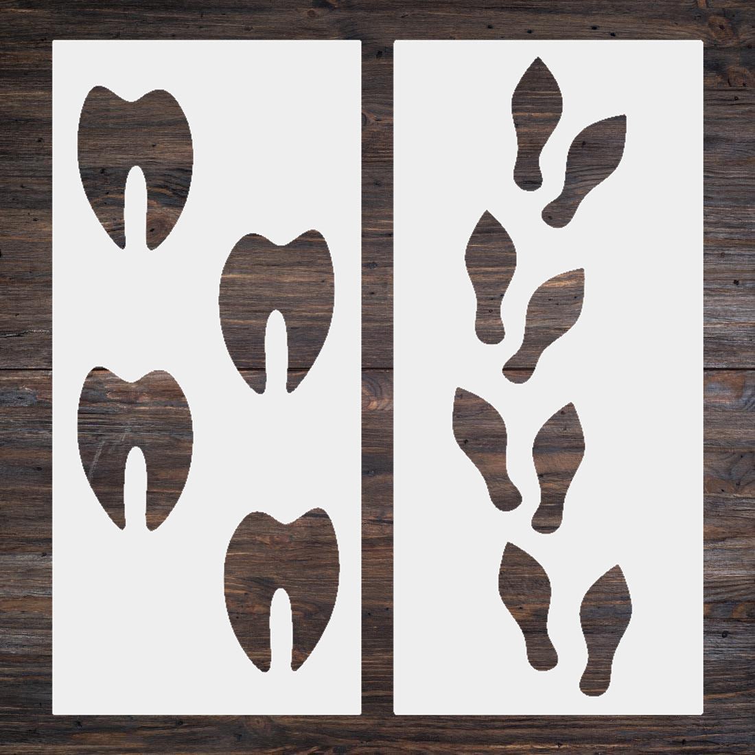 Santa + Reindeer Christmas Footprint Stencil - ThingsThatMakeSense