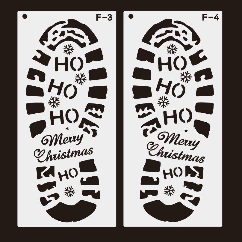 Santa + Reindeer Christmas Footprint Stencil - ThingsThatMakeSense