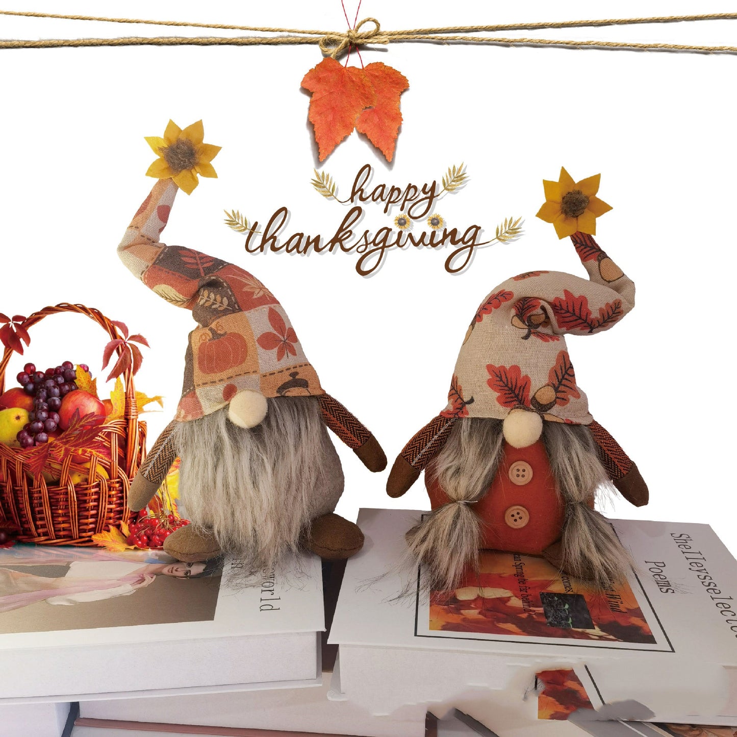 Sunflower Fall Leaves Gnomes - ThingsThatMakeSense