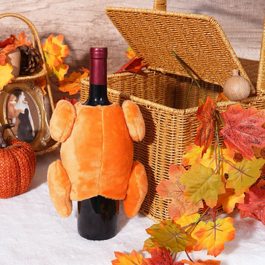 Thanksgiving Turkey Wine Bottle Cover | Funny Wine Bottle Holder - ThingsThatMakeSense