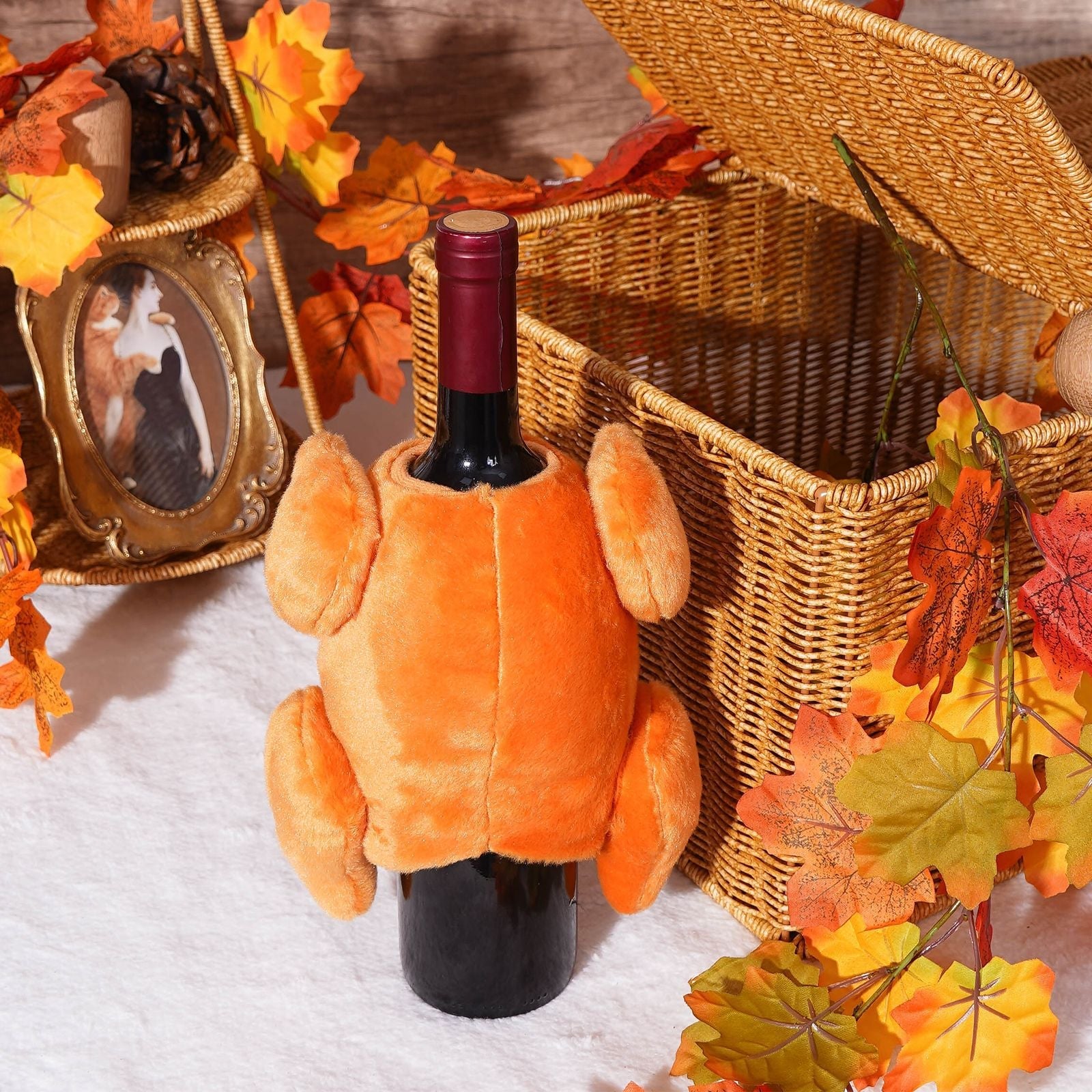 Thanksgiving Turkey Wine Bottle Cover | Funny Wine Bottle Holder - ThingsThatMakeSense