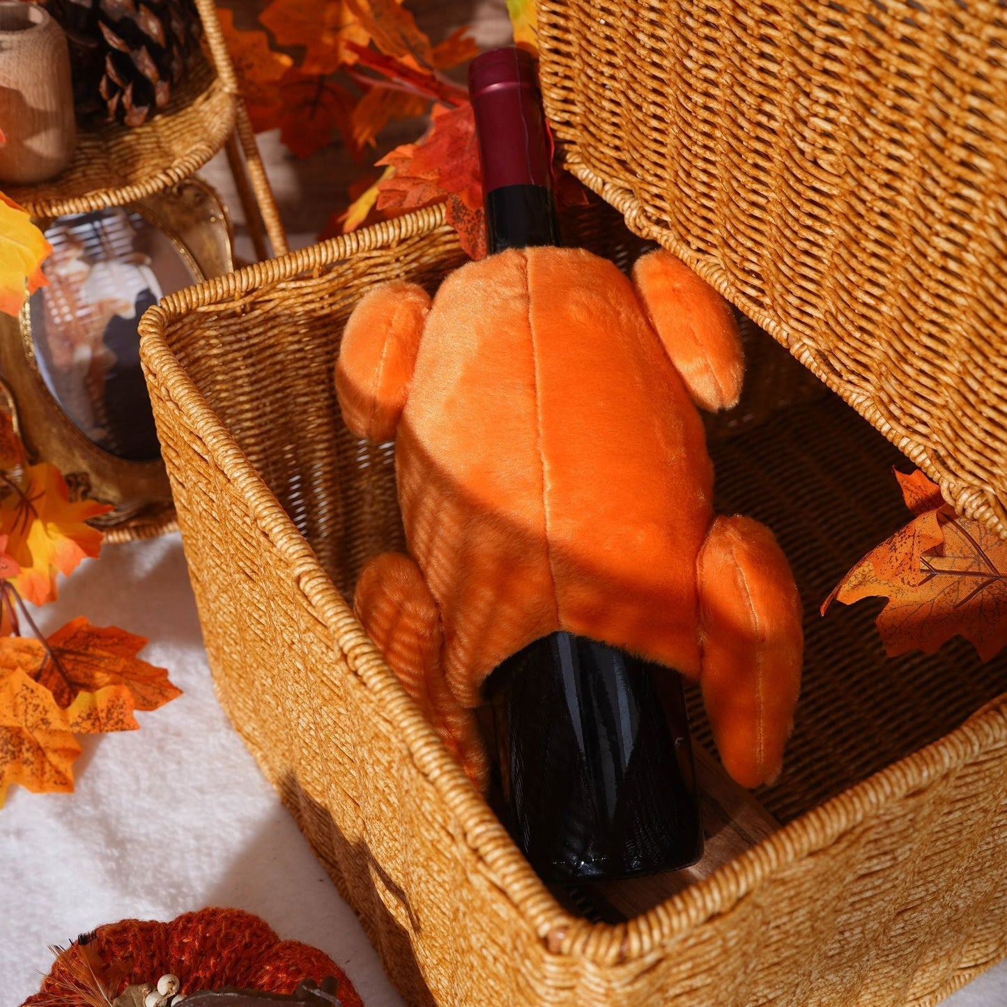 Thanksgiving Turkey Wine Bottle Cover | Funny Wine Bottle Holder - ThingsThatMakeSense